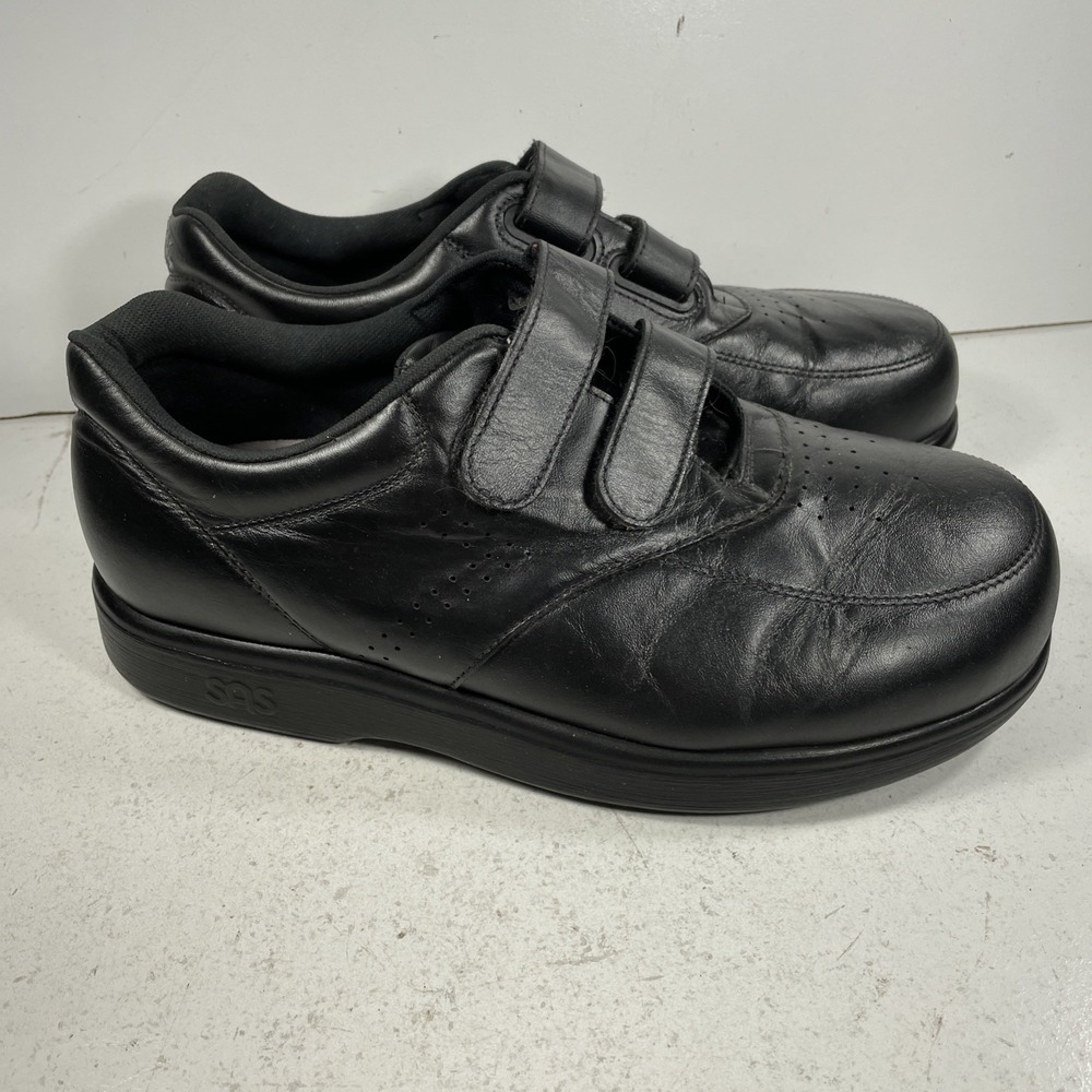 SAS VTO Leather Tripad Comfort Walking Shoe Black Leather Men 9.5 WWW Extra Wide